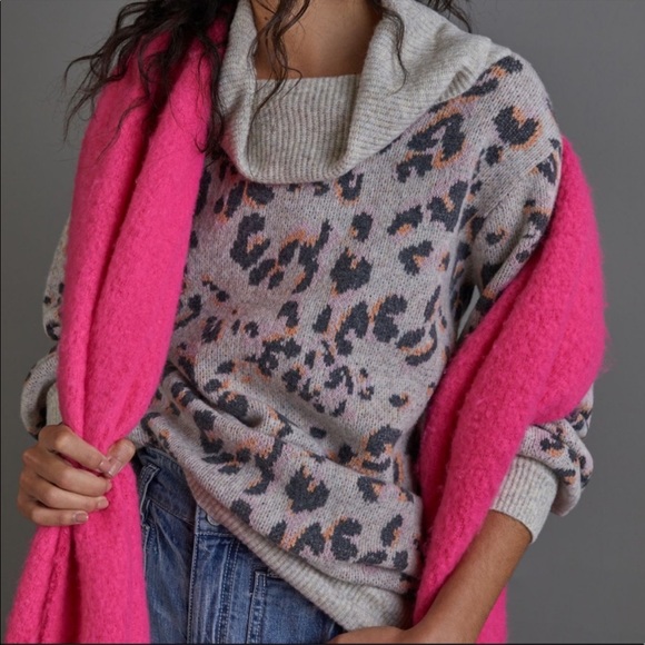 Anthropologie Emmy Cowl Neck Tunic Sweater Wool Blend - Picture 1 of 16